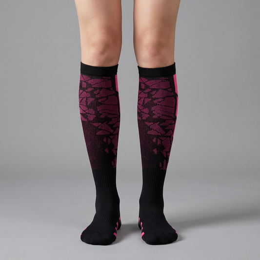 Compressiekousen - Verlichting van RLS & Spataders - Roze