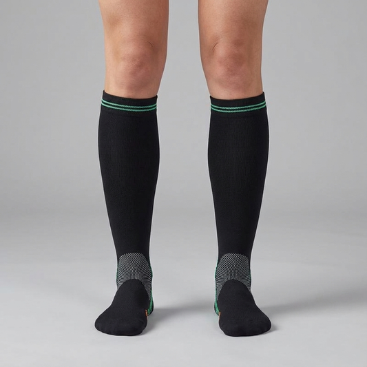 Compressiekousen – Verlicht Hielspoor & Blaren - Zwart