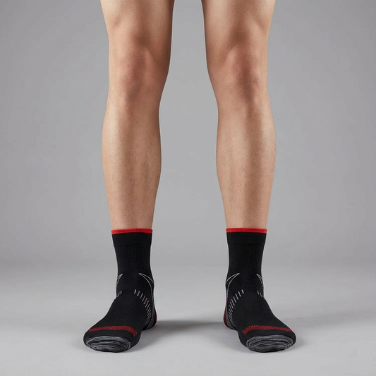 Compressiesokken - Verlicht Hallux Valgus & Artrose - Rood/Zwart