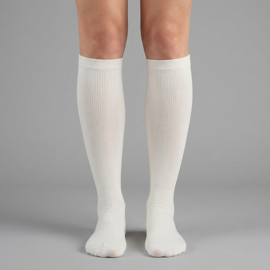Compressiekousen – Voor Betere Doorbloeding in Benen en Enkels - Wit