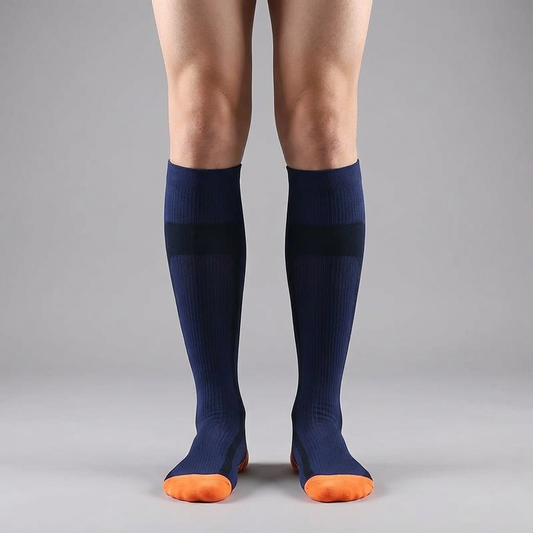 Compressiekousen - Verlicht Hielspoor & Vermoeide Benen - Donker Blauw