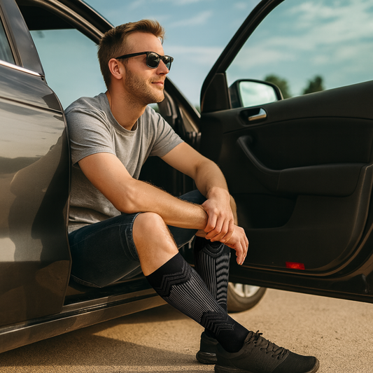 Vliegen of lange autoritten? Waarom compressiesokken onmisbaar zijn op reis