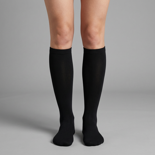 Compressiekousen – Voor Betere Doorbloeding in Benen en Enkels - Zwart