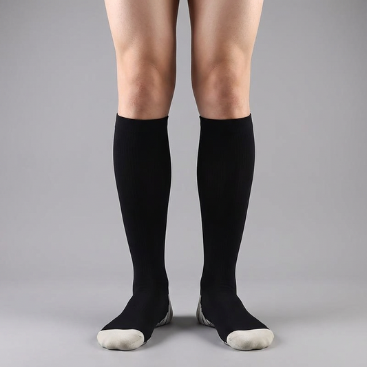 Compressiekousen - Verlicht Hielspoor & Vermoeide Benen - Zwart