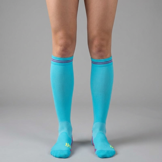 Compressiekousen – Verlicht Hielspoor & Blaren - Licht Blauw