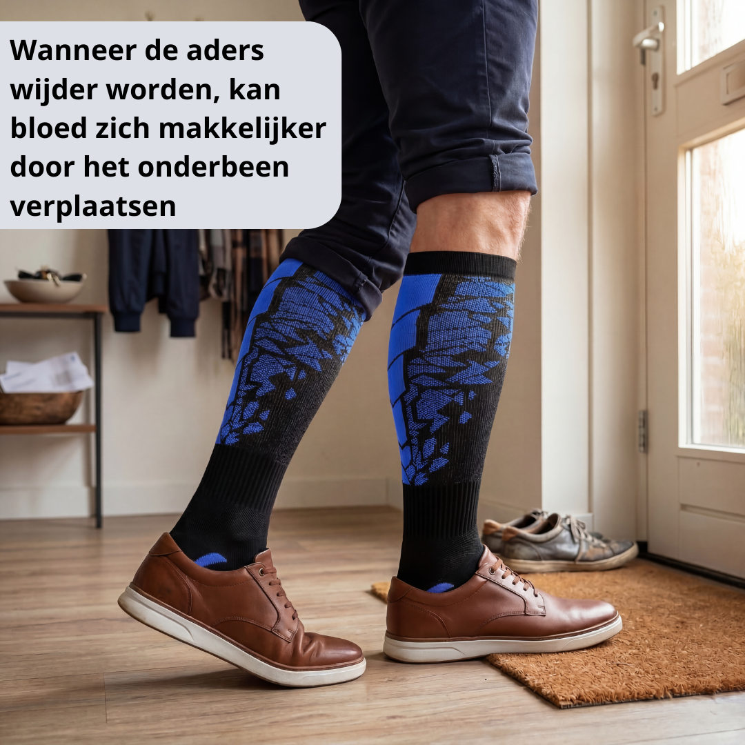compressiekousen, compressiesokken, compressiekousen tegen spataderen, compressiekousen RLS, rusteloze benen compressiekousen, compressiekousen tegen vermoeide benen, steunkousen, steunkousen tegen spataderen, compressiekousen dames heren, compressiekousen bloedcirculatie, compressiesokken lange reis