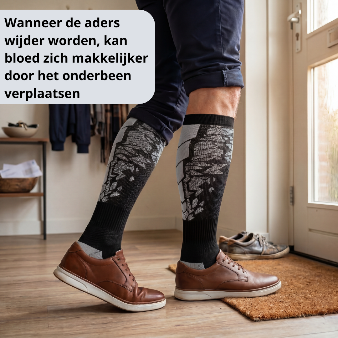 compressiekousen, compressiesokken, compressiekousen tegen spataderen, compressiekousen RLS, rusteloze benen compressiekousen, compressiekousen tegen vermoeide benen, steunkousen, steunkousen tegen spataderen, compressiekousen dames heren, compressiekousen bloedcirculatie, compressiesokken lange reis