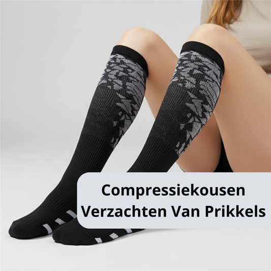 Compressiekousen - Verlichting van RLS & Spataders -  Roze
