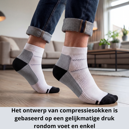 compressiesokken, compressiekousen, compressiesokken voor bloedsomloop, compressiekousen spataderen, compressiesokken rusteloze benen, compressiesokken RLS, compressiesokken tegen zwelling, compressiesokken tegen vermoeide benen, steunkousen, medische compressiekousen