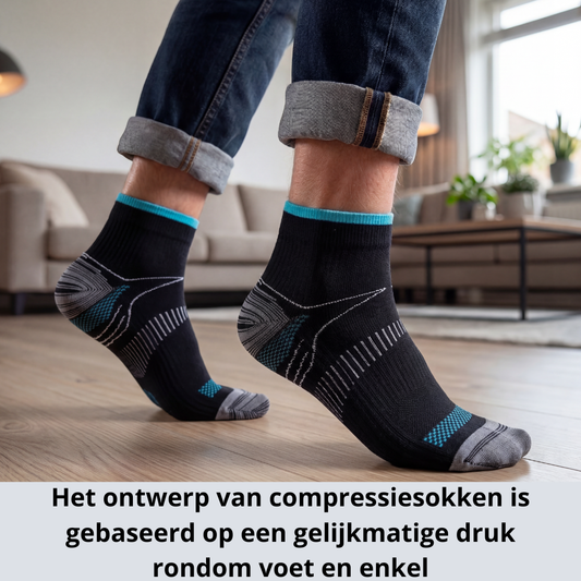 compressiesokken, compressiekousen, compressiesokken voor bloedsomloop, compressiekousen spataderen, compressiesokken rusteloze benen, compressiesokken RLS, compressiesokken tegen zwelling, compressiesokken tegen vermoeide benen, steunkousen, medische compressiekousen