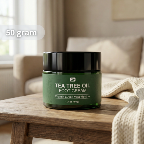 tea tree voetcrème met aloe vera, voetcrème tegen droge voeten, voetcrème voor ruwe hielen, voetcrème voor eelt, voetcrème voor hielkloven, intensief hydraterende voetcrème, verzorgende voetcrème, voetcrème met menthol, verkoelende voetcrème, voetcrème voor vermoeide voeten, voetcrème voor zachte voeten, voetverzorging crème, voeten crème voor thuisgebruik, voetcrème voor winterdroogte, voetcrème voor schrale voeten, tea tree olie voetcrème, aloe vera voetcrème, voetcrème met vitamine E, voetcrème voor glad