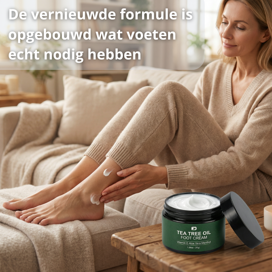 tea tree voetcrème met aloe vera, voetcrème tegen droge voeten, voetcrème voor ruwe hielen, voetcrème voor eelt, voetcrème voor hielkloven, intensief hydraterende voetcrème, verzorgende voetcrème, voetcrème met menthol, verkoelende voetcrème, voetcrème voor vermoeide voeten, voetcrème voor zachte voeten, voetverzorging crème, voeten crème voor thuisgebruik, voetcrème voor winterdroogte, voetcrème voor schrale voeten, tea tree olie voetcrème, aloe vera voetcrème, voetcrème met vitamine E, voetcrème voor glad