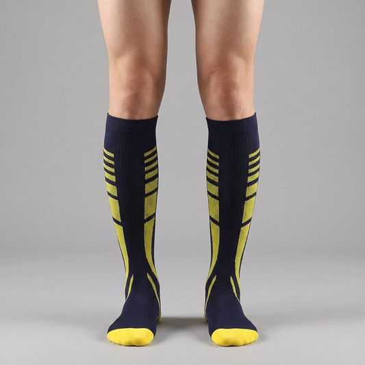 Compressiekousen - Investering Voor Je Opgezwollen Enkels - Zwart / Geel